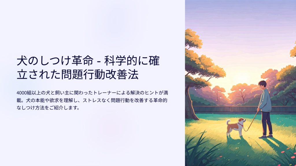 犬のしつけ革命