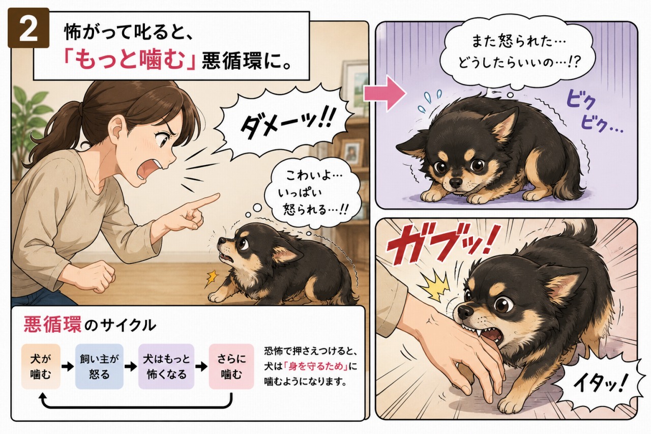 噛み犬のしつけ
