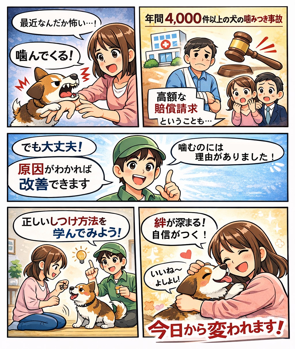 噛み犬 専門トレーナー